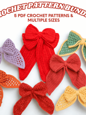 crochet bows pattern bundle