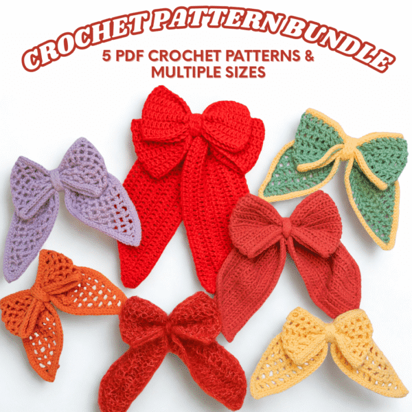 crochet bows pattern bundle