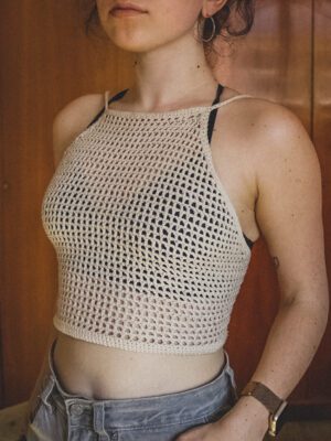 mesh halter top