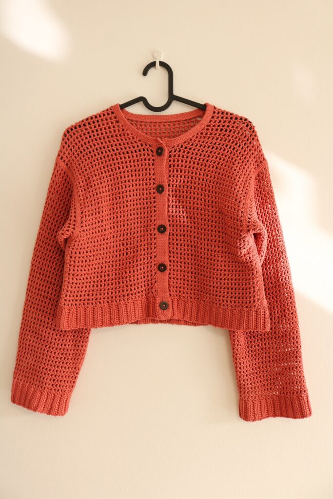 basic mesh cardigan
