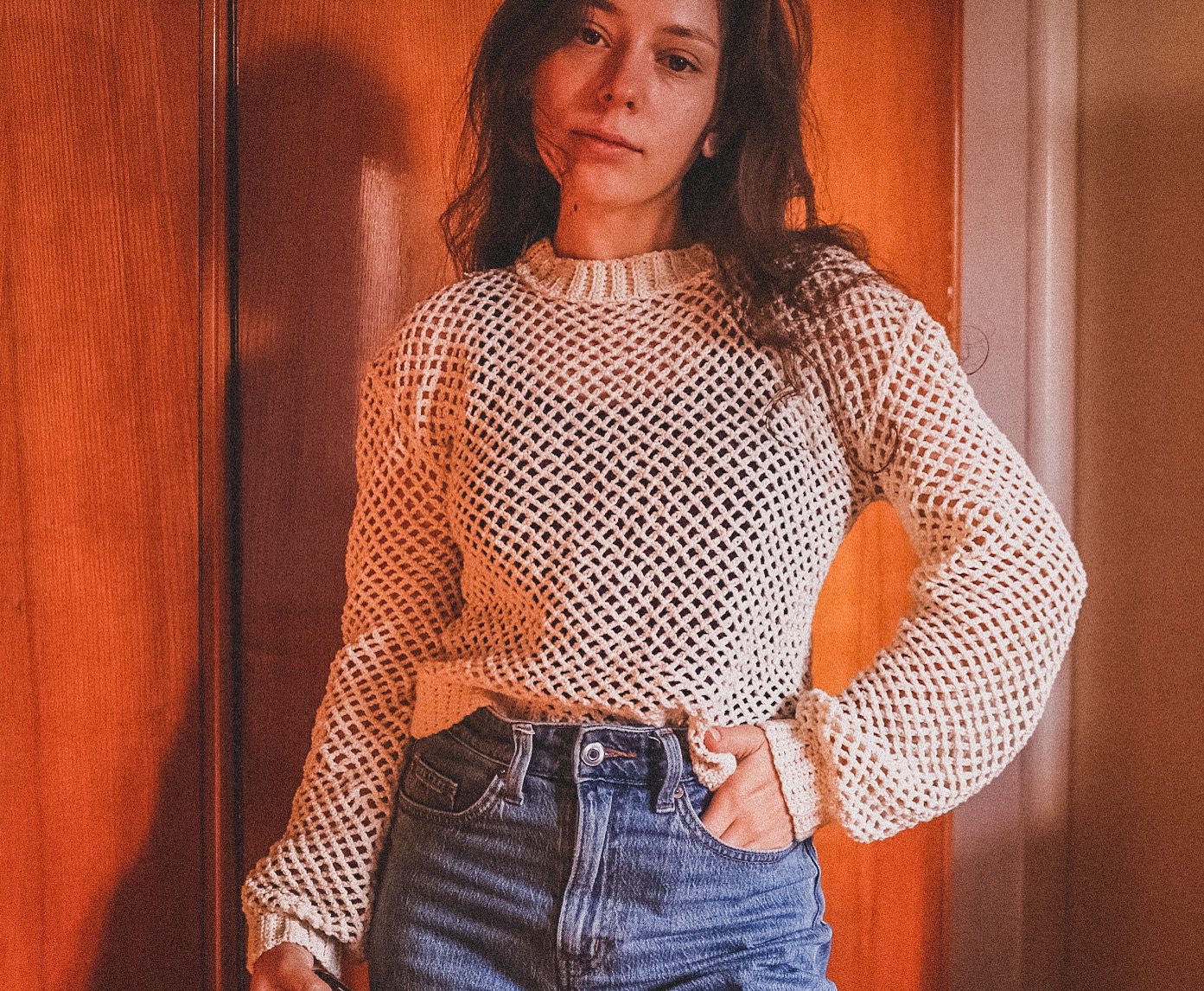 it’s fall mesh sweater it’s fall mesh sweater