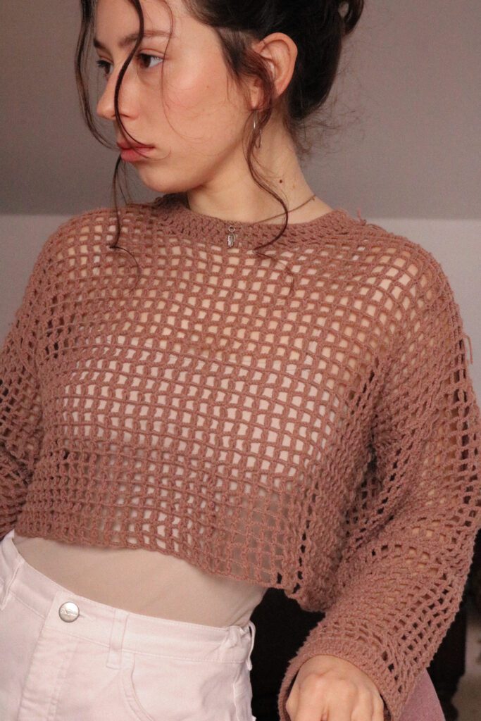 it’s summer mesh sweater