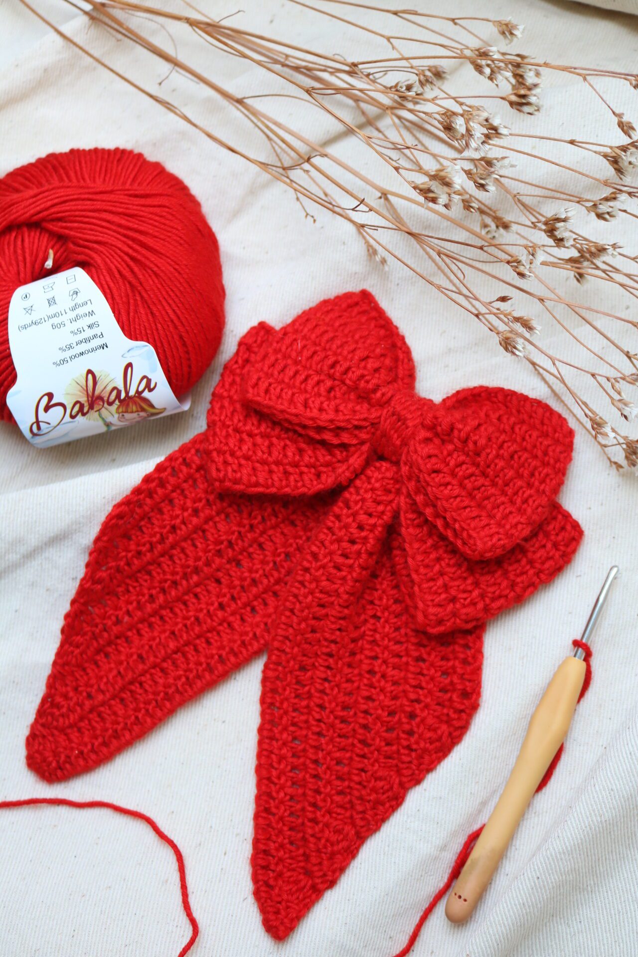 crochet double bow