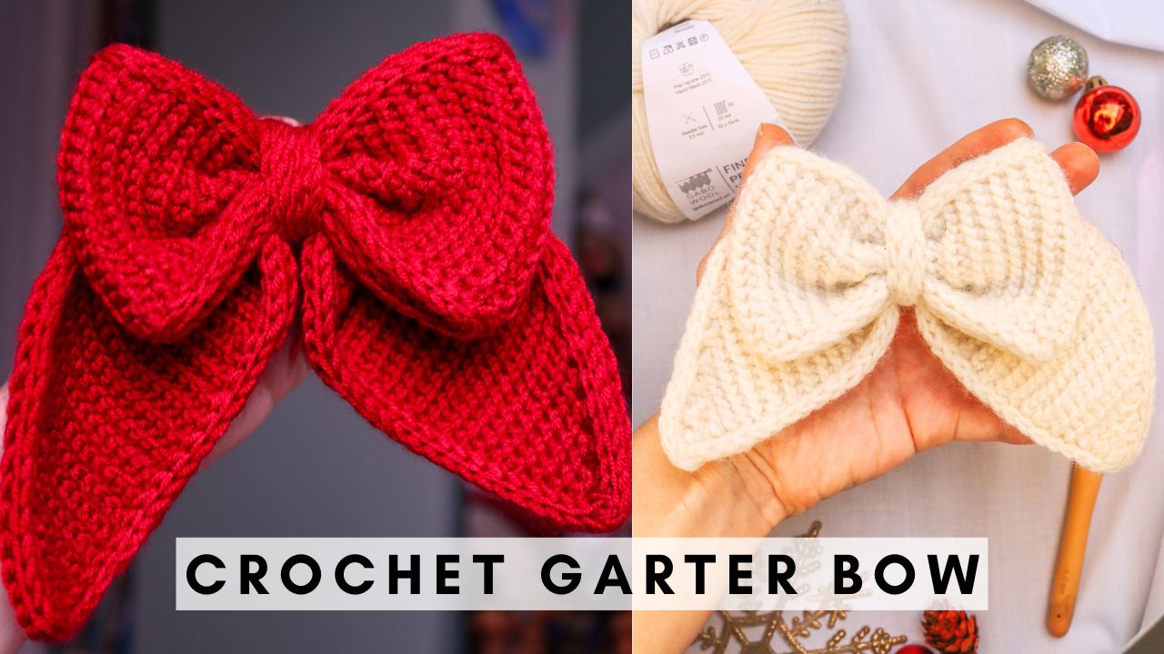 The Garter Bow: A Knit-Look Crochet Pattern (Free Crochet Bow Pattern)