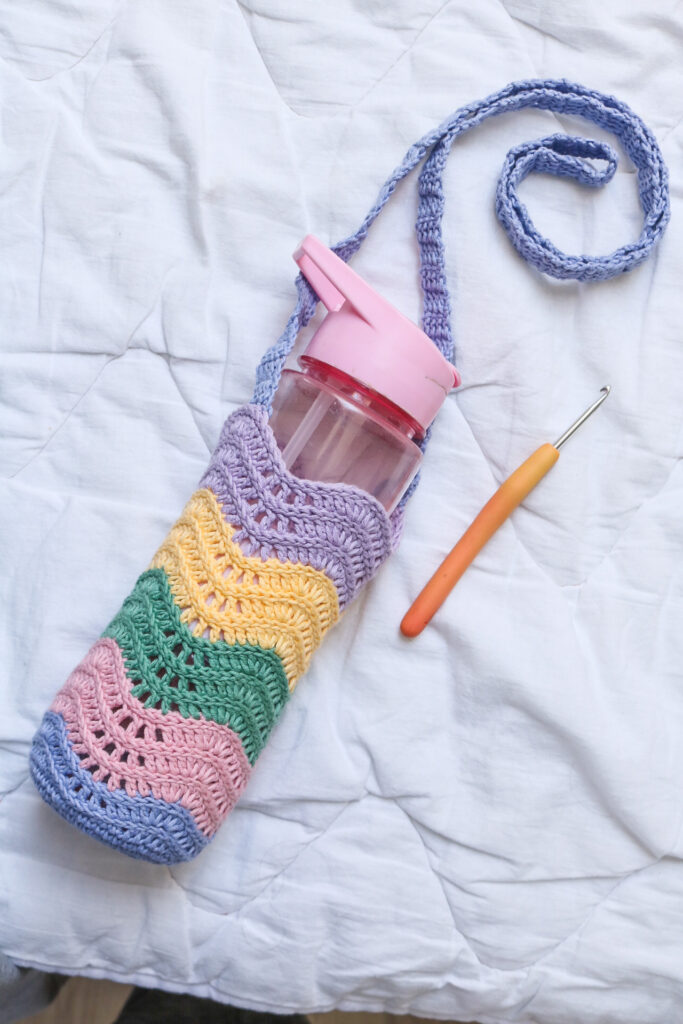 The Gelato Water Bottle Bag: Free Crochet Water Bottle Bag Pattern IMG 0945 683x1024 1