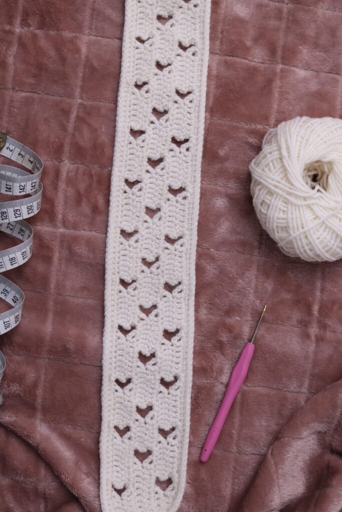 Crochet heart stitch