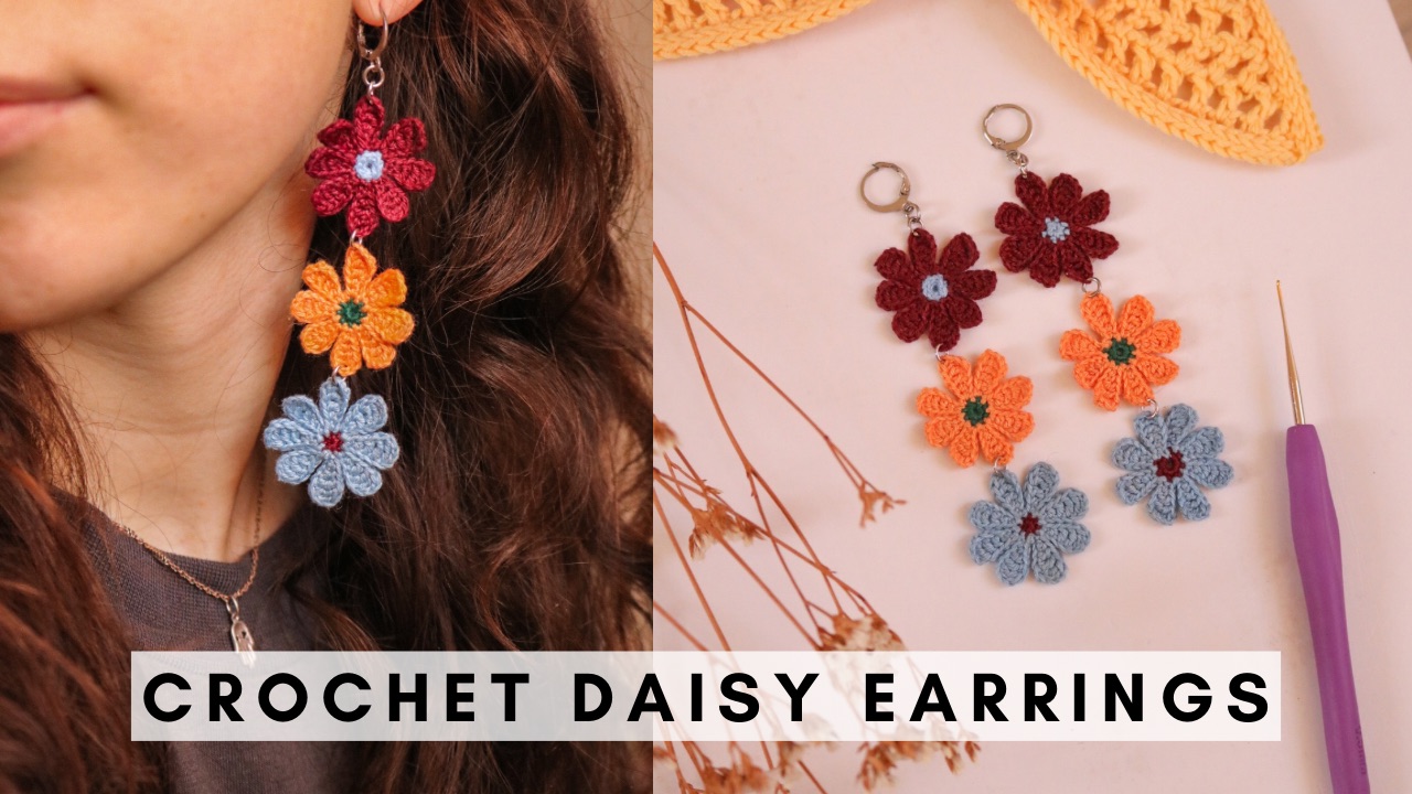 The Crochet Daisy Earrings: A Free Beginner Crochet Pattern img 5860