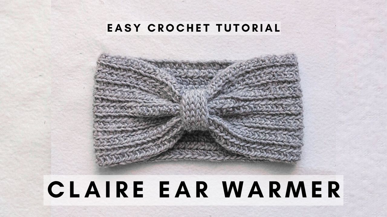 The Claire Earwarmer: Free Beginner Crochet Earwarmer Pattern