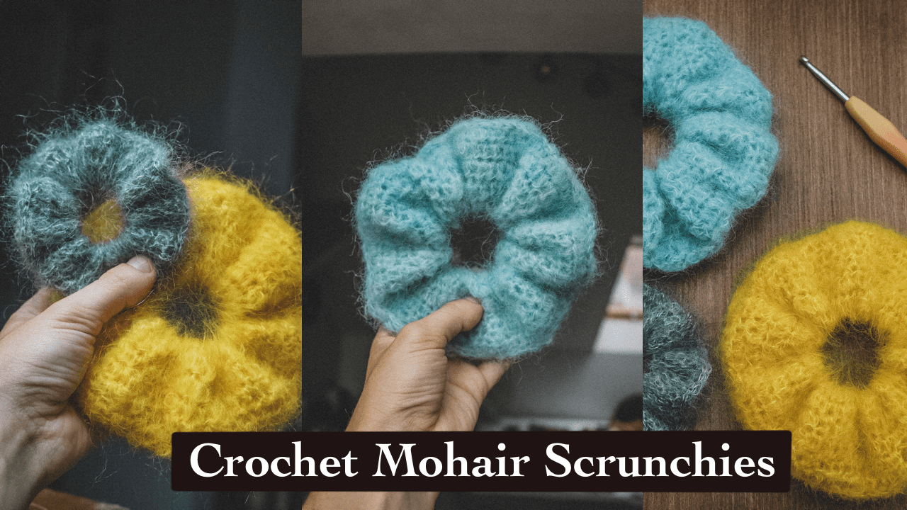 Crochet Mohair Scrunchie: A Free Beginner Pattern Crochet Mohair Scrunchie: A Free Beginner Pattern