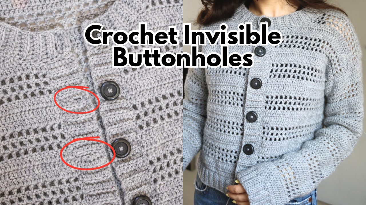 How to Crochet Buttonholes on HDC Ribbing without Holes