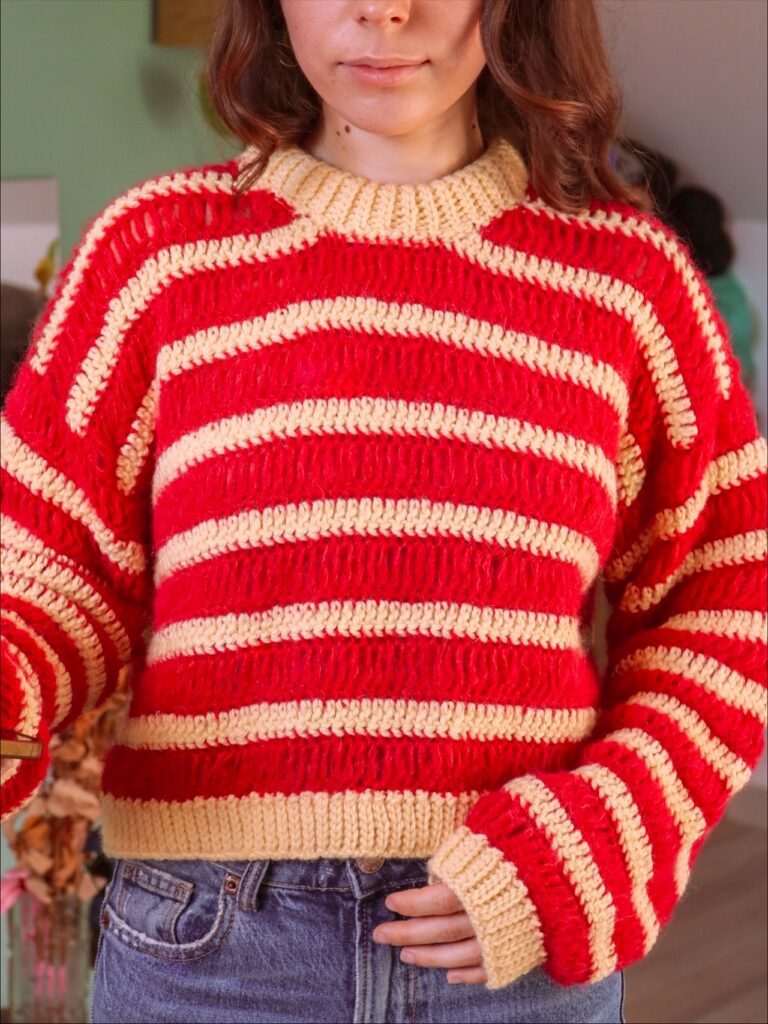 Made-to-measure crochet pullover with modern fit — crochet sweater pattern PDF