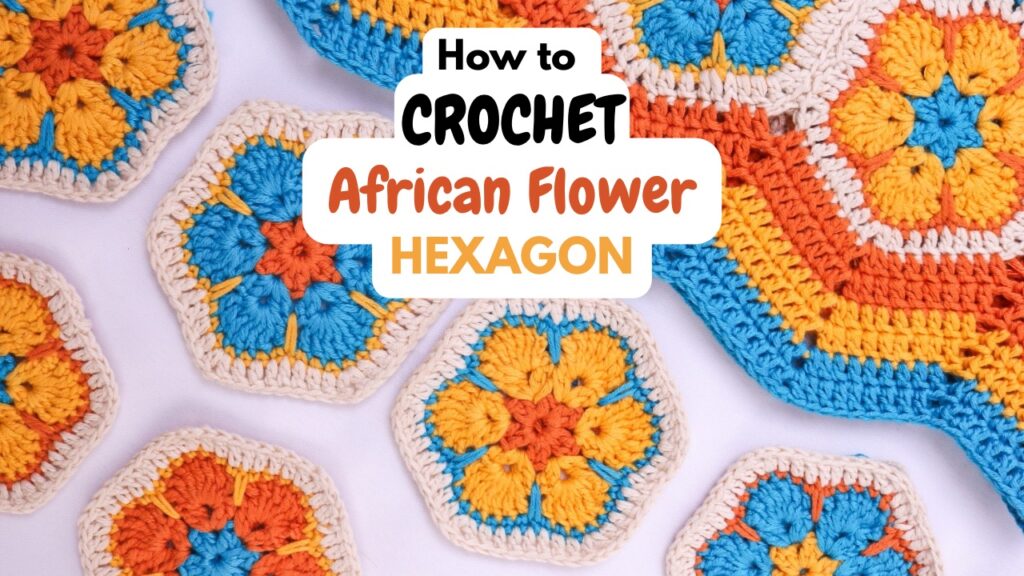 How to crochet African flower Hexagon