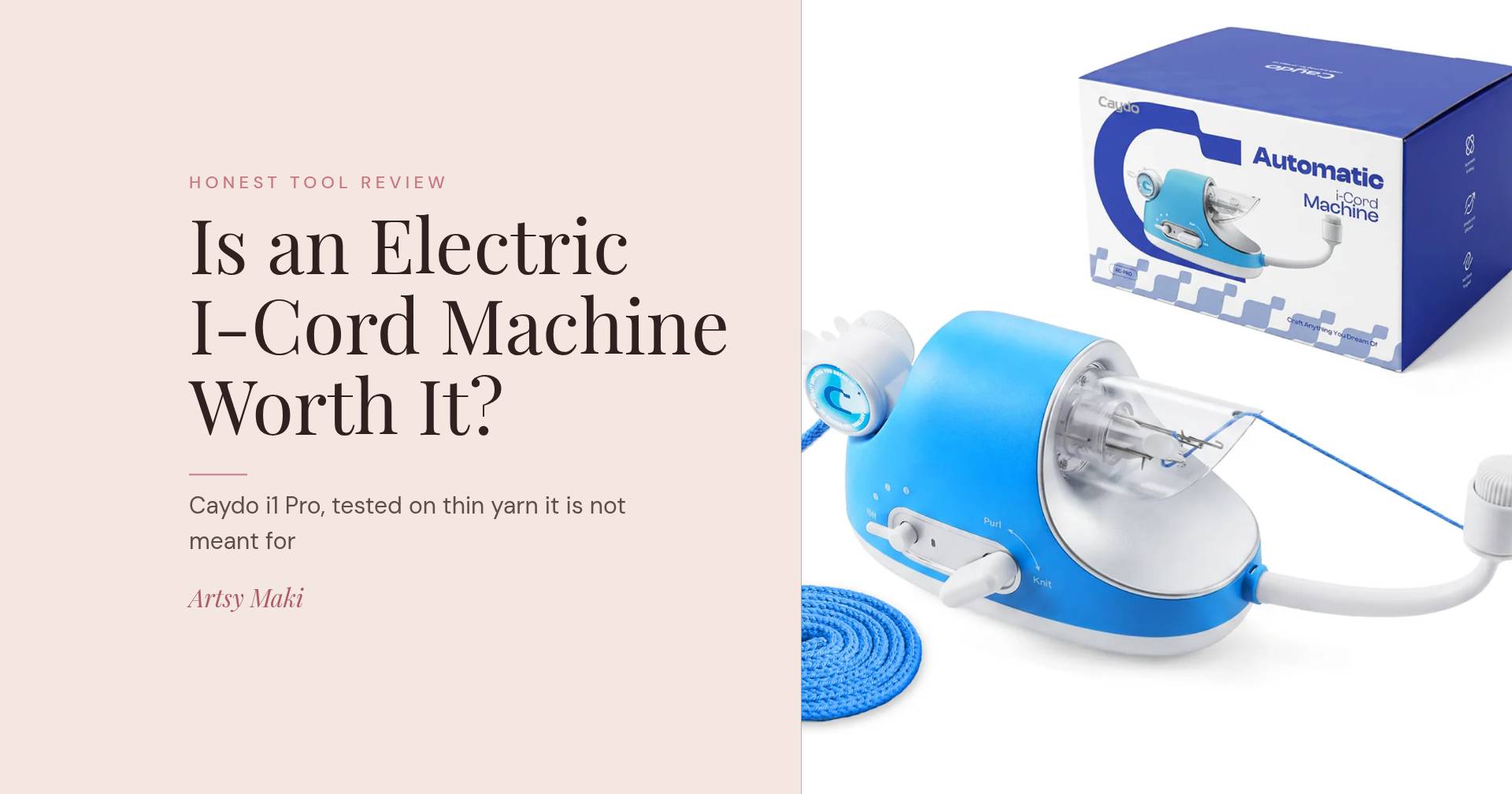 Caydo Electric I-Cord Machine Review: Is the i1 Pro Worth It?