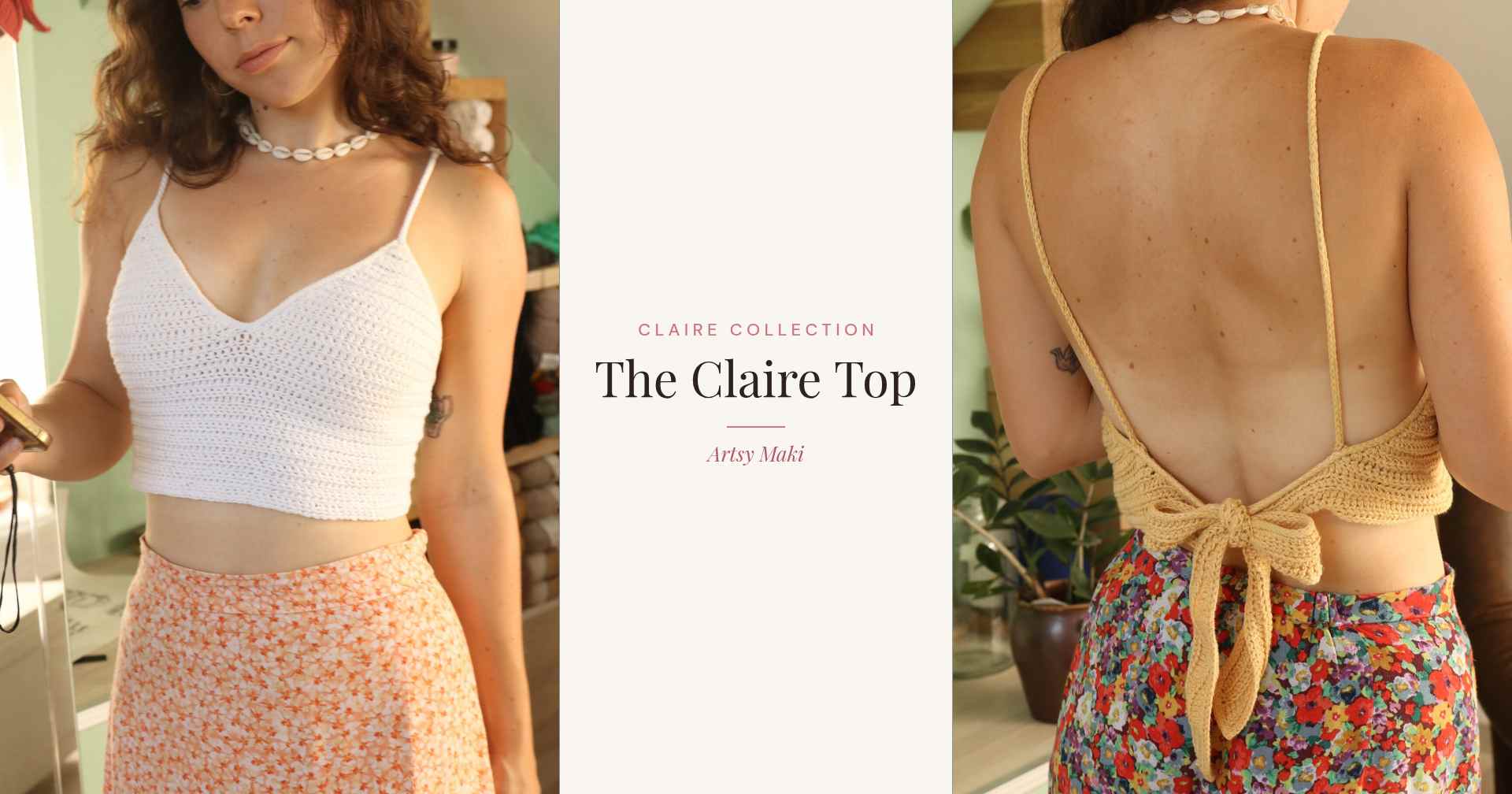 The Claire Top: An Easy Tie Back Crochet Tank Pattern